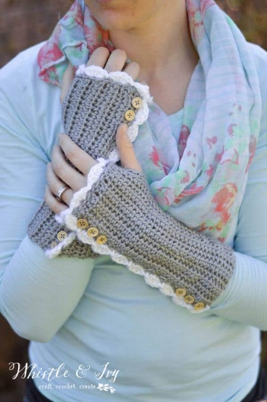 Crochet Vintage Style Arm Warmers Pattern