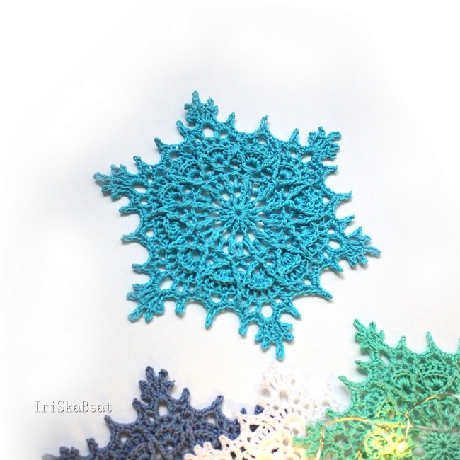 Ariel snowflake x6 Doily Crochet Pattern