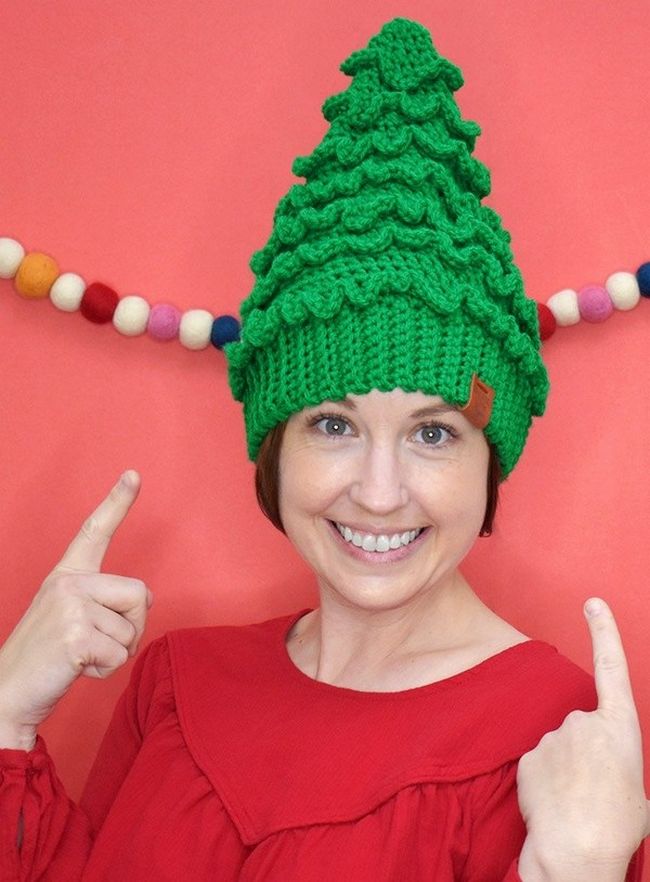 Crochet Christmas Tree Hats Free Pattern