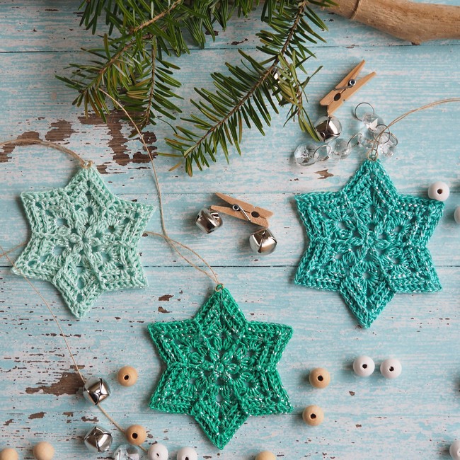 Flower Star Snowflake Crochet Pattern