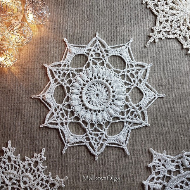 Lina Snowflake Doily Crochet Pattern