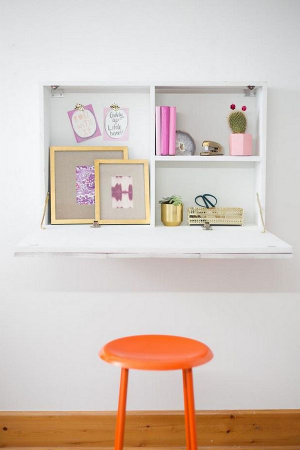Build A Wall Mounted Fold Down Desk