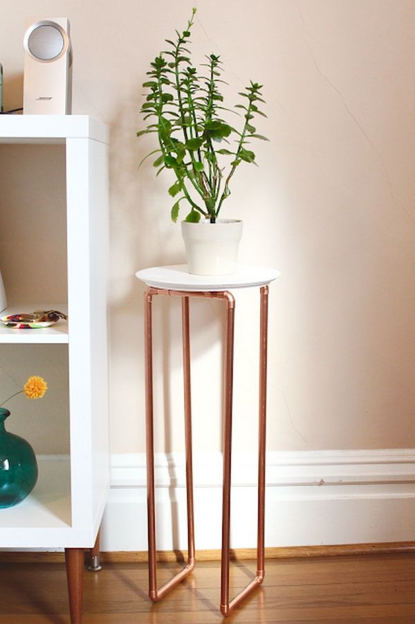 Copper Pipe End Table