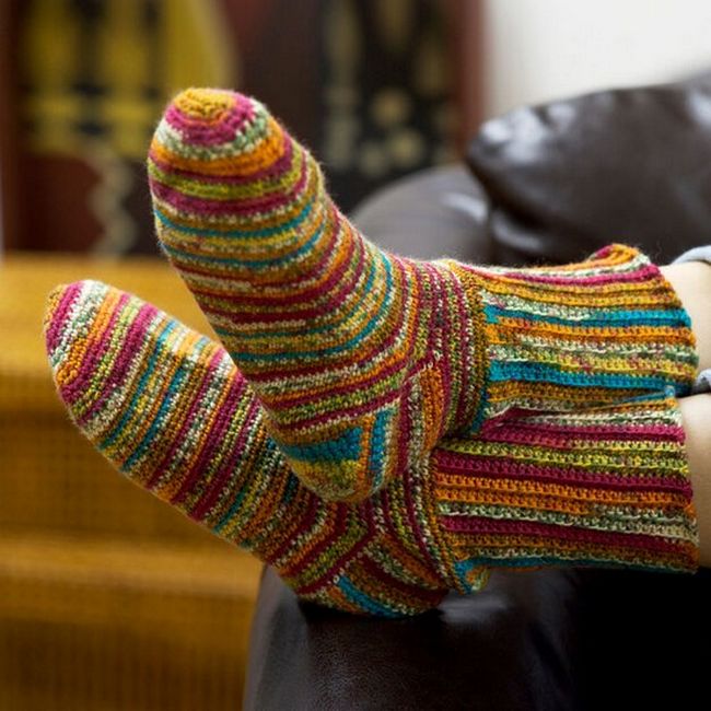 Crochet Colorful Socks