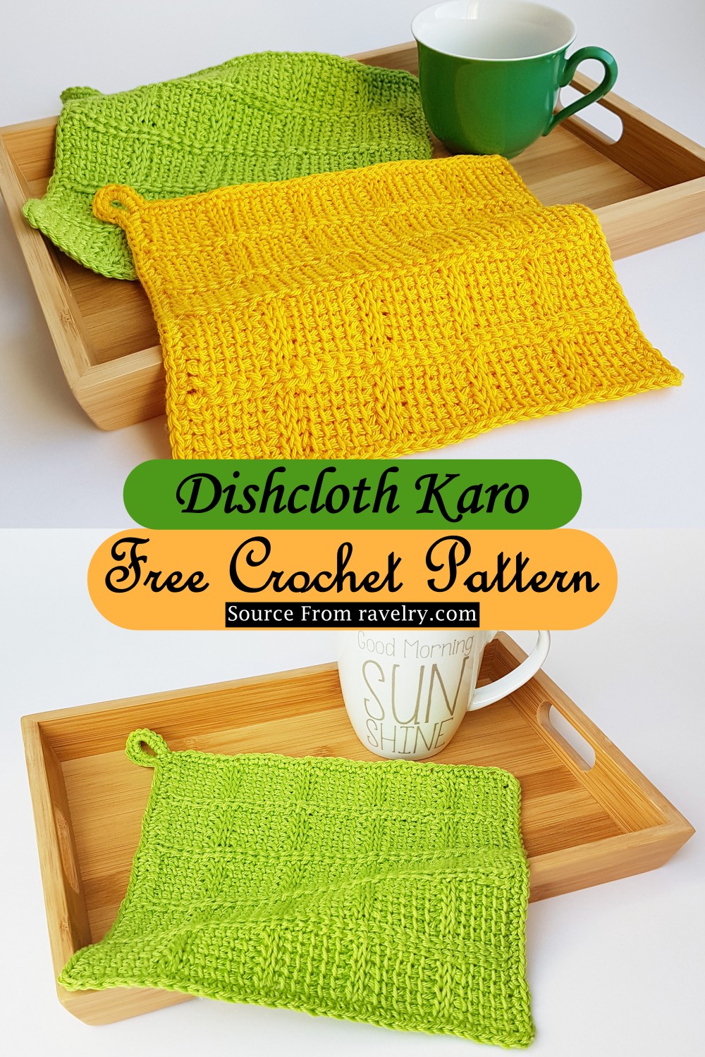 Crochet Dishcloth Karo Pattern
