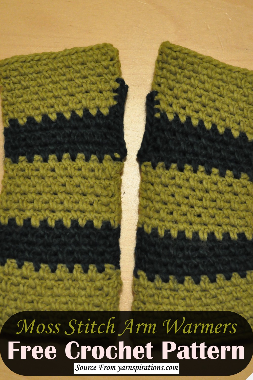Crochet Moss Stitch Arm Warmers Pattern