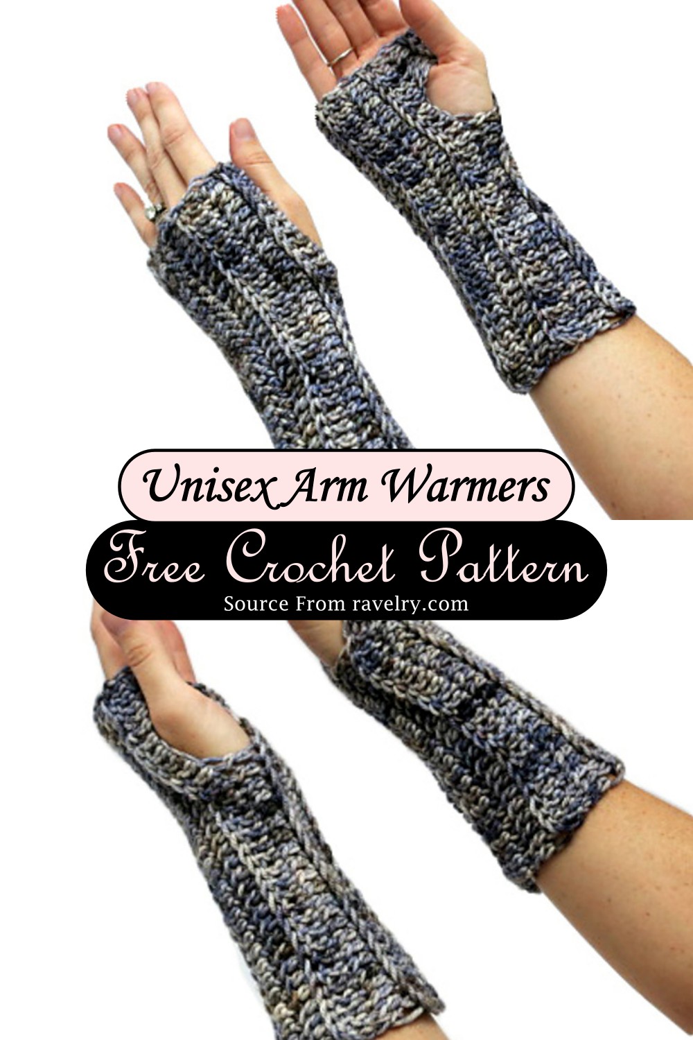 Crochet Unisex Arm Warmers Pattern