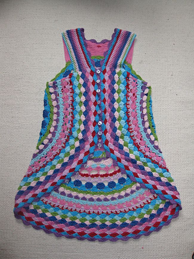 Colorful Crochet Flower Vest Pattern