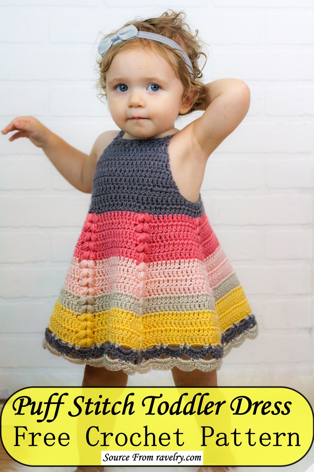 Puff Stitch Toddler Dress