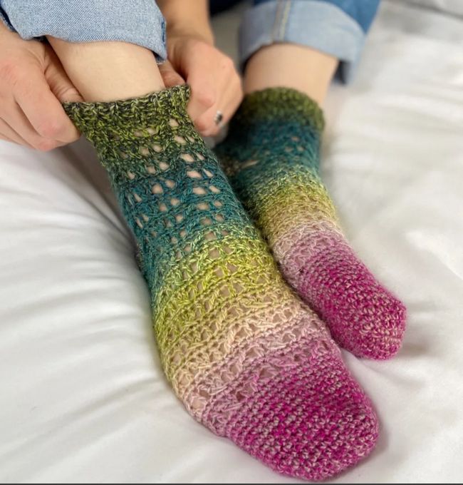 Toe Up Crochet Socks