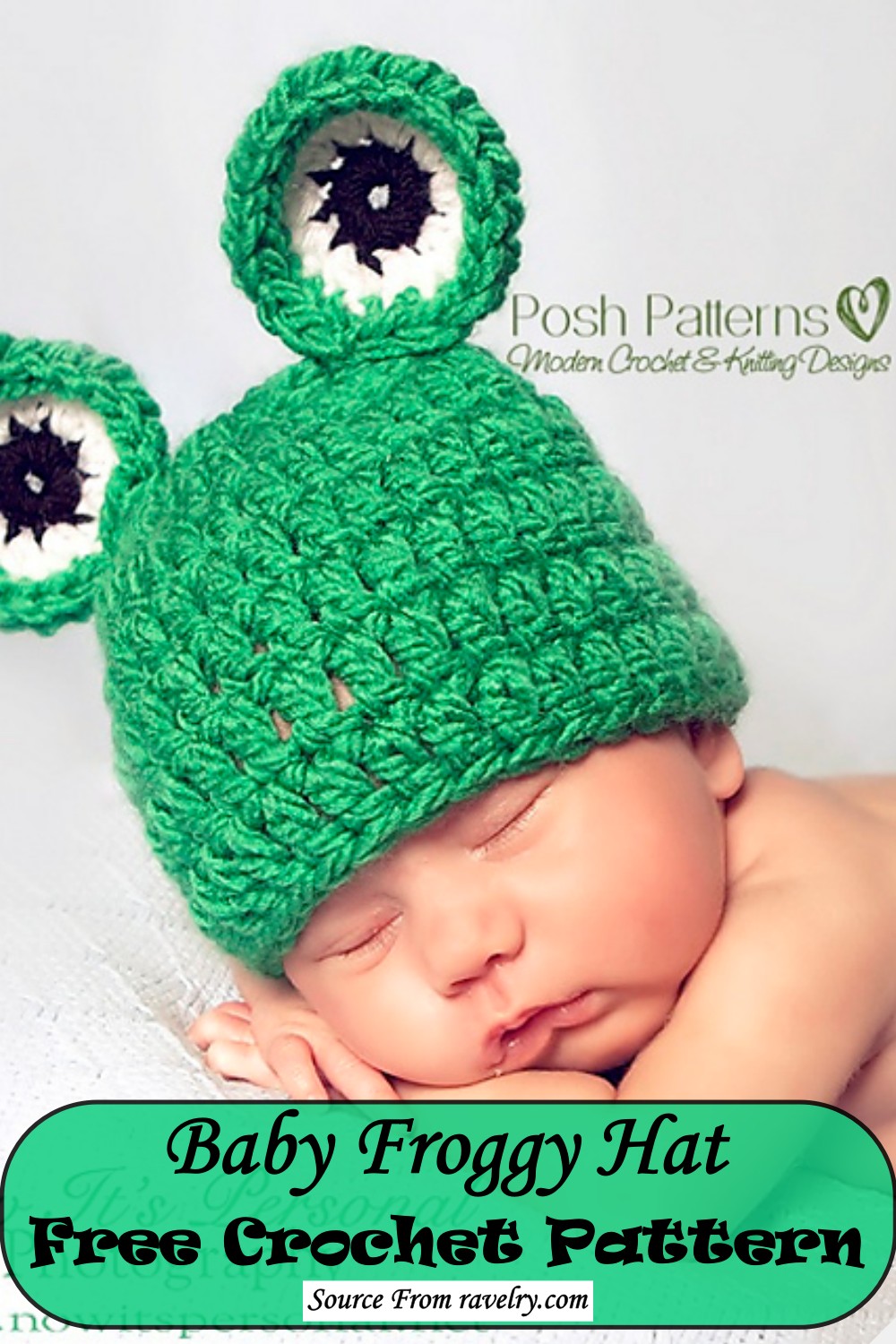 Frog baby knit crochet beanie cap hat 3-6 months boy girl costume 