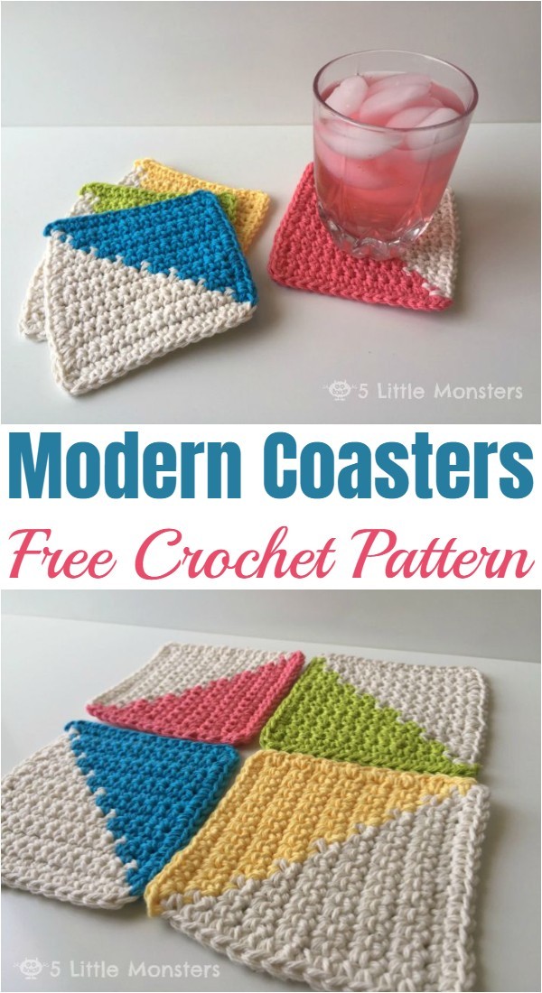 Modern Crochet Coaster Pattern