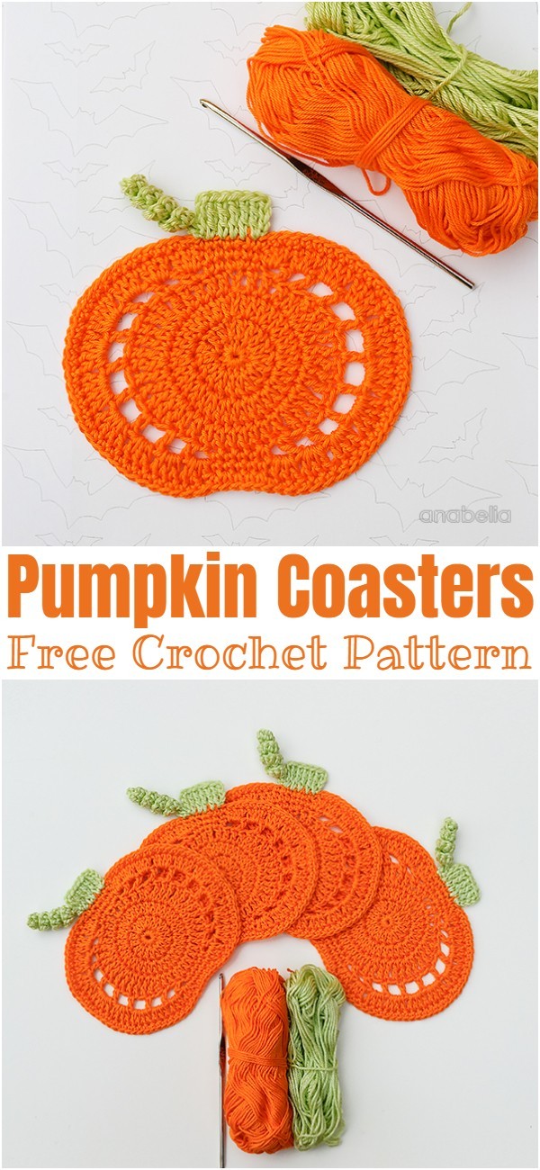 Pumpkin Crochet Coaster