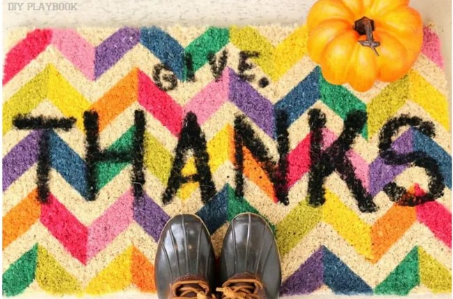 DIY Doormat For Thanksgiving