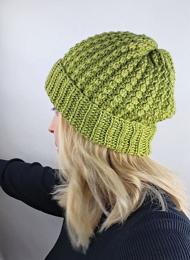 Fancy Ribbed Crochet Hat Pattern