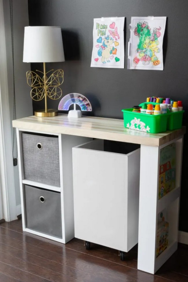 How to Build a Simple Kids Desk With Storage