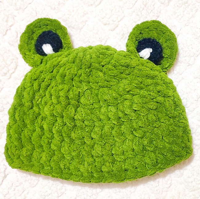 Plush Frog Baby Hat