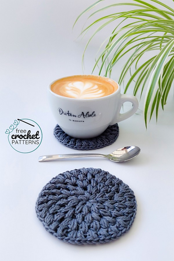 Puff Stitch Crochet Coasters