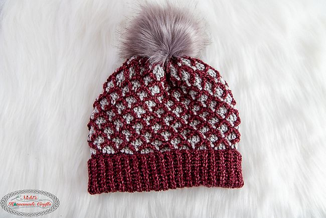Reversible Hearts Crochet Hat Pattern