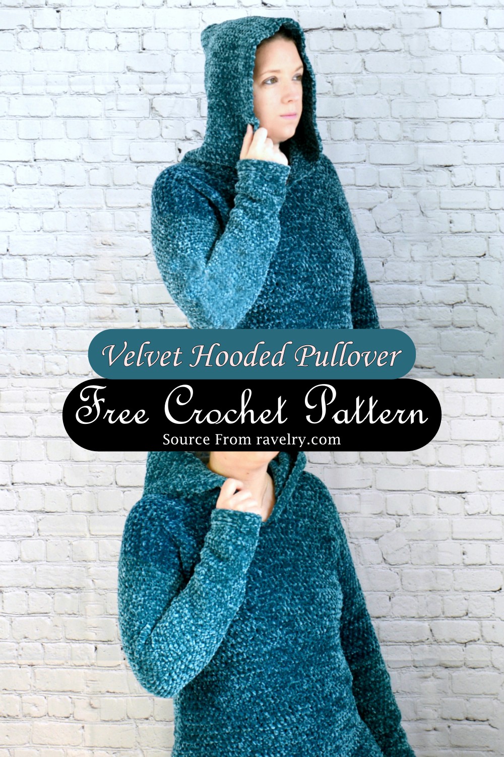 Velvet Hooded Pullover