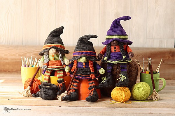 Crochet Witch Gnome And Broom Pattern