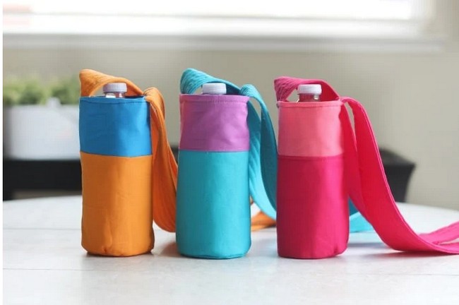 Color Patch Fabric Bottle Design