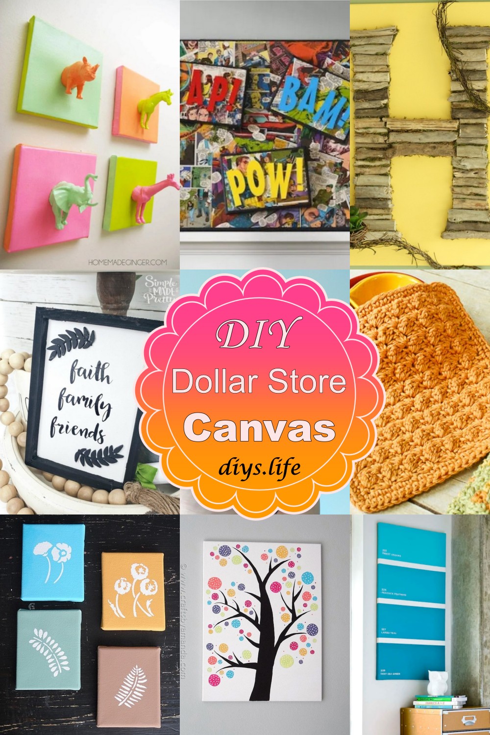 DIY Dollar Store Canvas