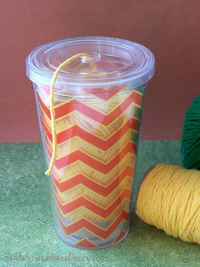 Dollar Store Cup To Yarn Container