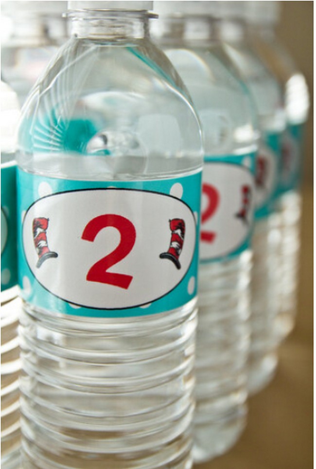 Numeric Water Bottle Labels