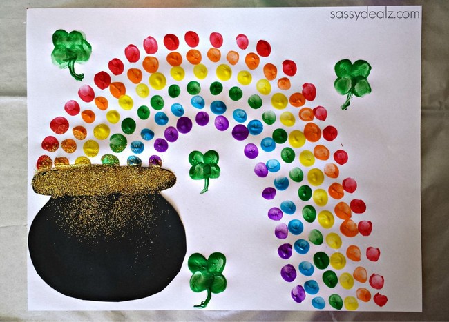 A Classy Rainbow Polka Dots Art