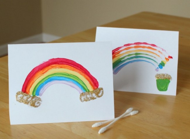 A Creative Q-tips Rainbow Craft