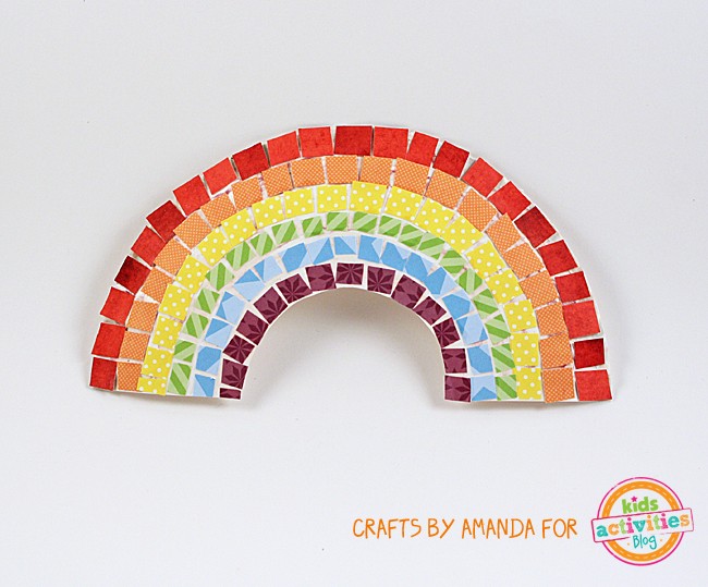 Beautifully-patterned Rainbow Paper Mosaic