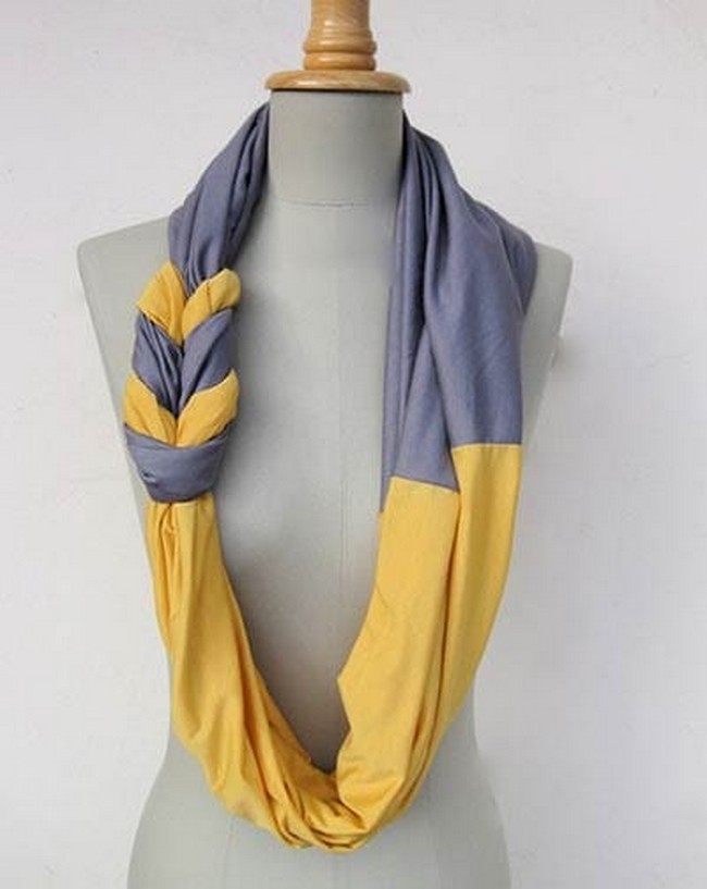 Braided Scarf From T-Shirts