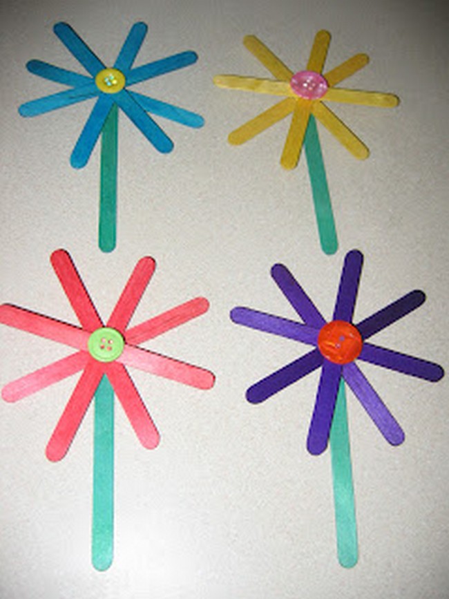 Create A Popsicle Stick Flower Garden