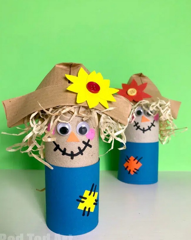 DIY Small Hat for a Toilet Paper Roll Scarecrow