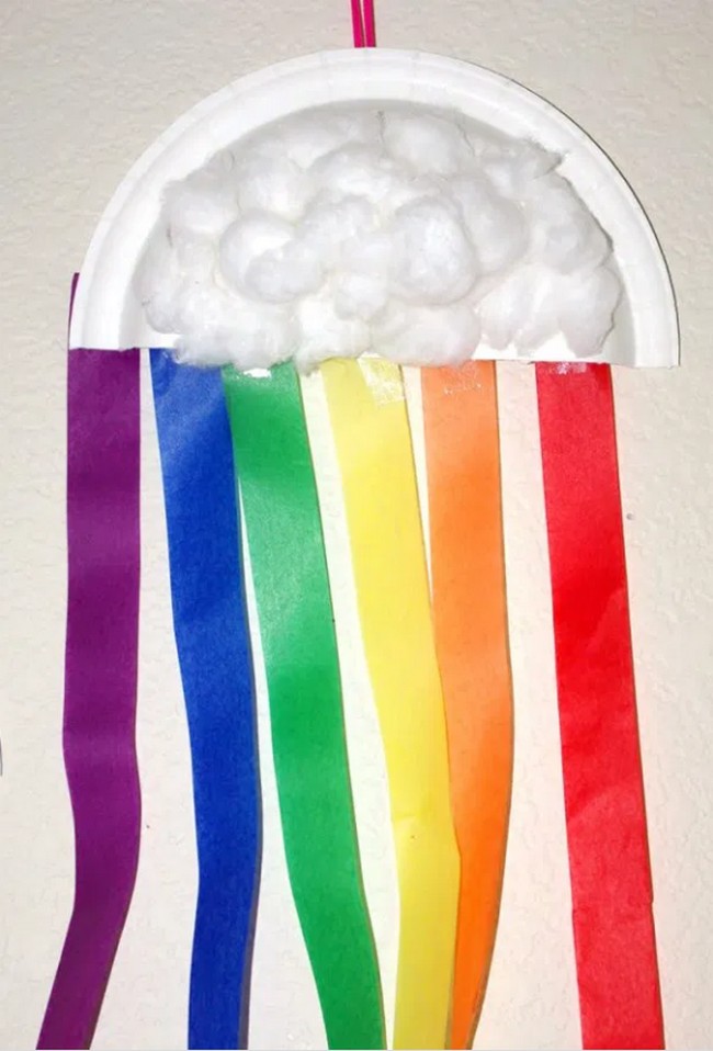 Easy Paper Plate Rainbow Craft