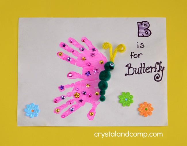 Handprint Butterfly Crafts For The Little Ones