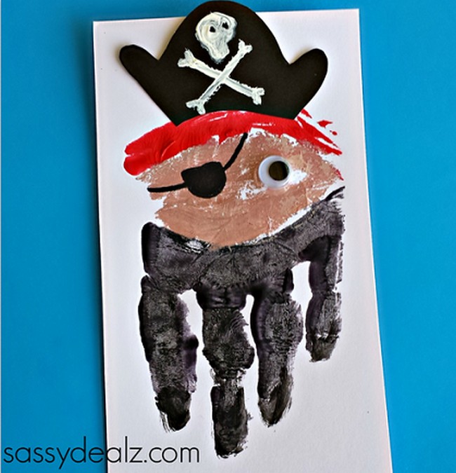 Handprint Pirate Craft Cards