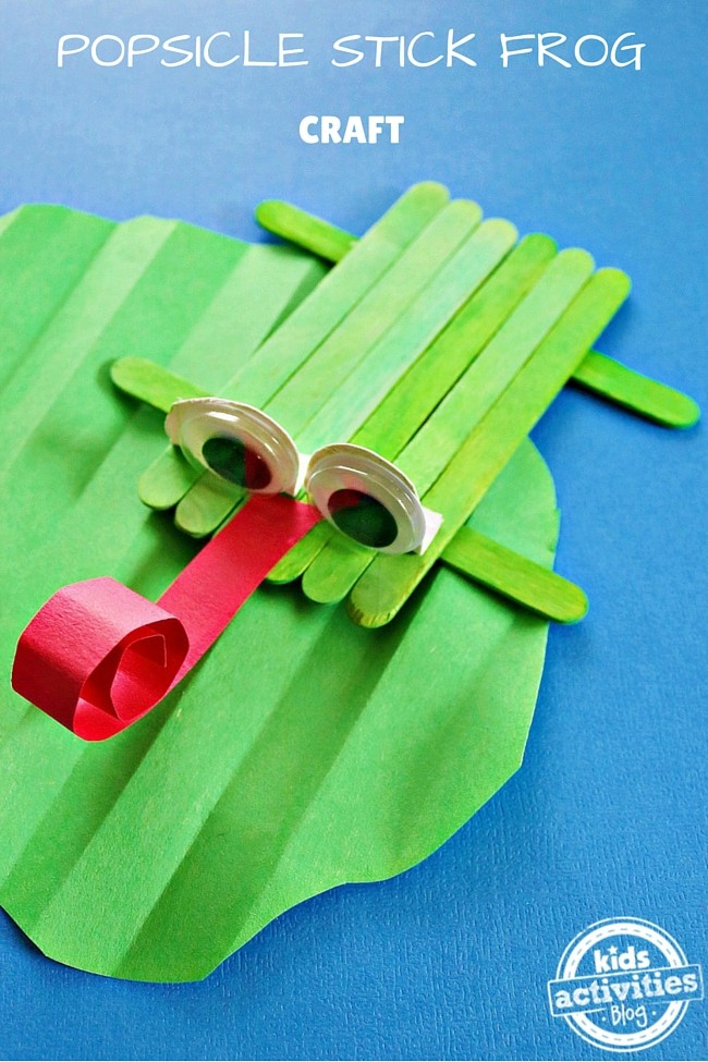 Make A Craft Stick Frog With Long Tongue