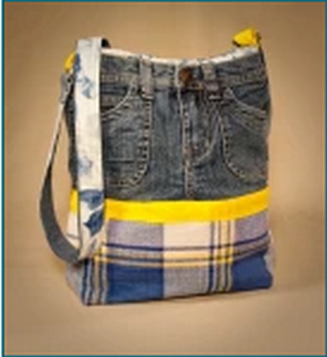 Recycled Plaid & Jean Purse Pattern