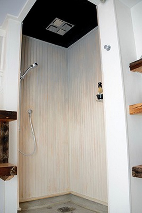 DIY Wooden Shower Wall Panel