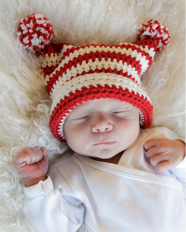 Newborn Baby Gnome Hat Crochet Pattern