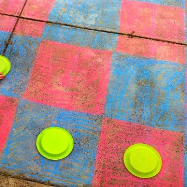 OUTDOOR SIDEWALK CHALK GAME BOARD (YOUR GARAGE WILL ALSO BE PERFECT!