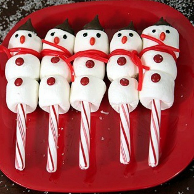 Peppermint Stick Snowmen