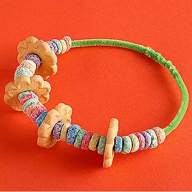 Snack-on-the-go Cereal Necklace