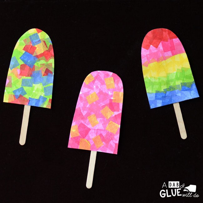 Colorful Popsicle Fine Motor Craft