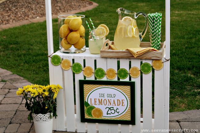 Crate Lemonade Stand for picnic