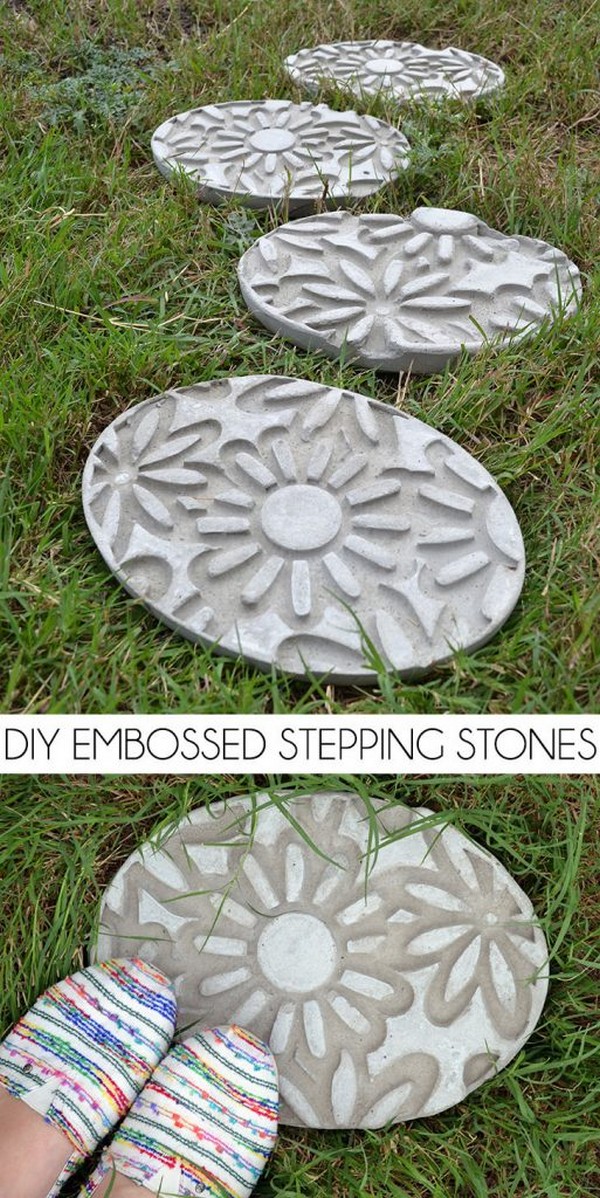Embossed Stepping Stone creation