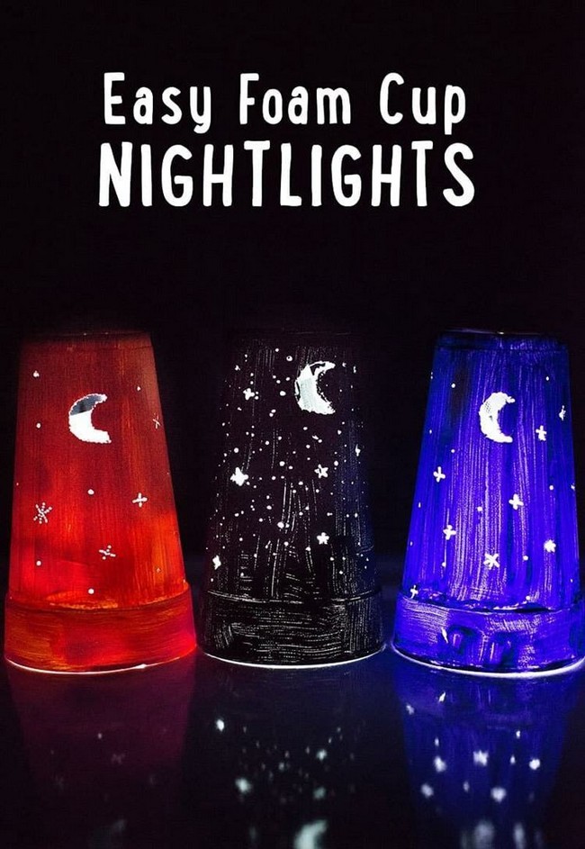 DIY Night Lights From A Cup
