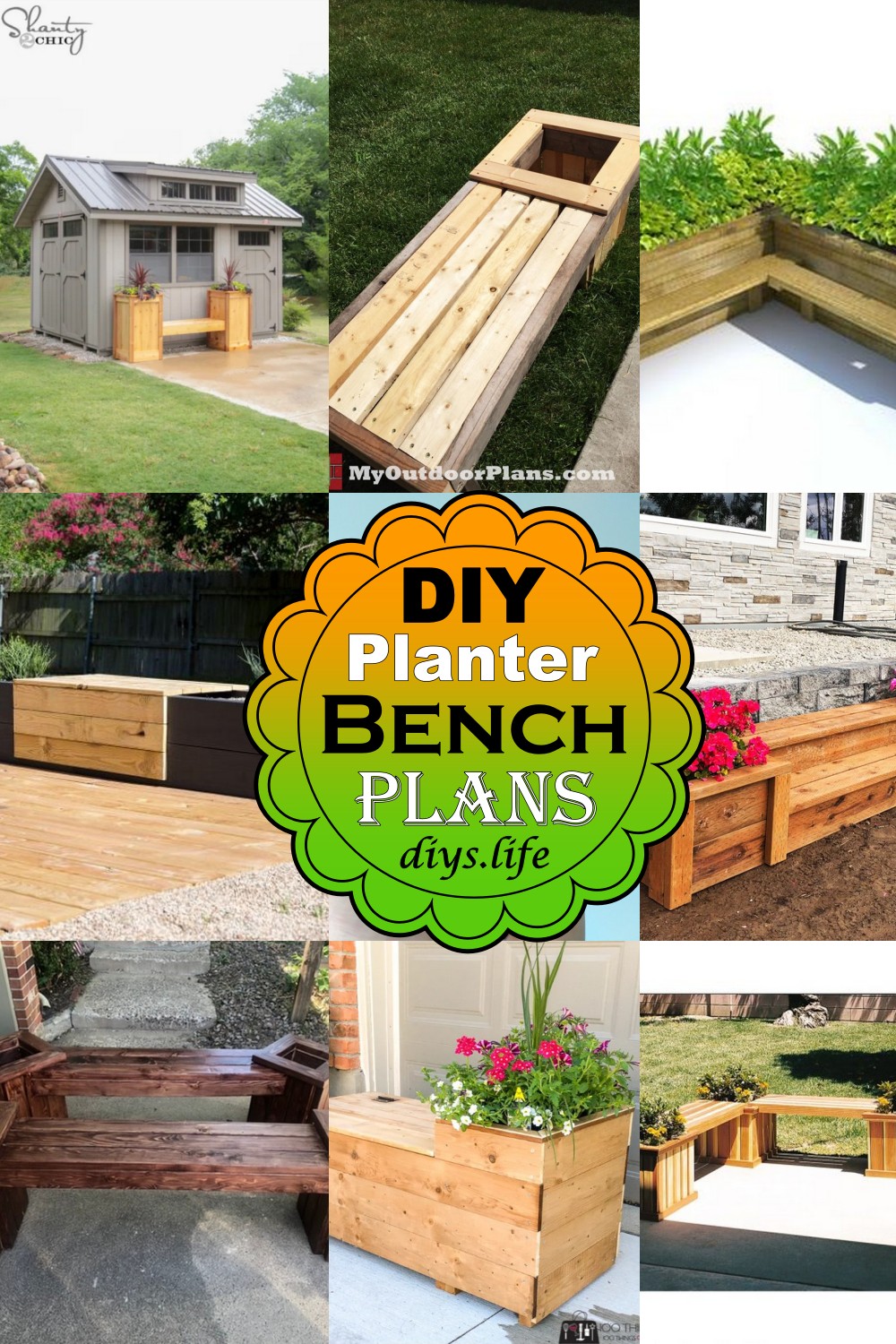 DIY Planter Bench Plans